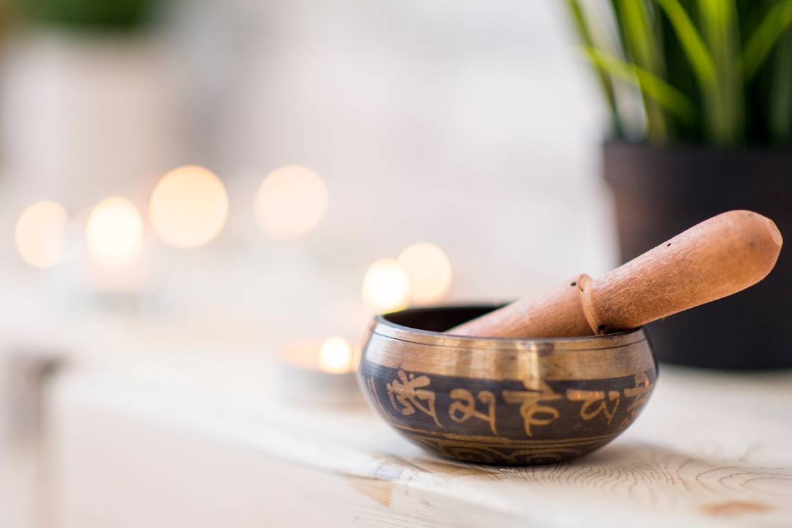 Singing Bowl in Yoga Studio